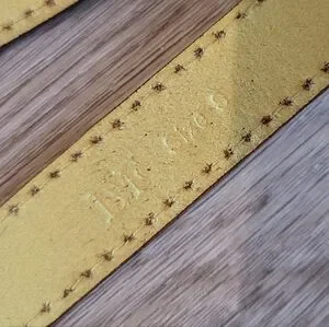 Yellow DVF Leather Double Buckle Belt Small Diane Von Furstenberg | Accessories | Yellow Dvf Leather  main image 2